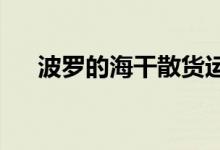 波罗的海干散货运价指数止住两日涨势