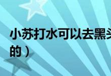 小苏打水可以去黑头吗（苏打水是怎样去黑头的）