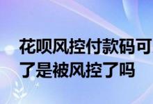 花呗风控付款码可以用吗 花呗不能扫码支付了是被风控了吗