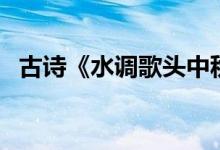 古诗《水调歌头中秋》的全文是（作者是）
