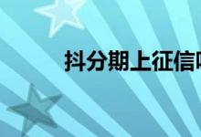 抖分期上征信吗 抖分期上征信吗