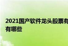 2021国产软件龙头股票有哪些 2021工业软件股票龙头企业有哪些 