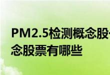 PM2.5检测概念股一览2022年PM2.5检测概念股票有哪些