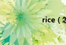 rice（怎么读谐音）