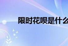 限时花呗是什么 限时花呗什么意思