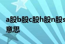 a股b股c股h股n股s股是什么意思 a股c股什么意思