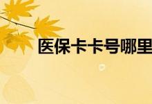 医保卡卡号哪里可以查询 如何使用 