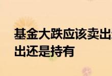 基金大跌应该卖出还是持有 基金大跌应该卖出还是持有