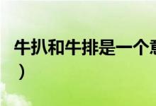 牛扒和牛排是一个意思吗（牛扒和牛排的区别）