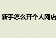 新手怎么开个人网店（开网店货源从哪里来）