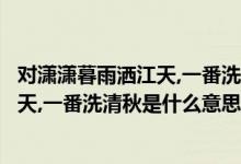 对潇潇暮雨洒江天,一番洗清秋是什么意思（对潇潇暮雨洒江天,一番洗清秋是什么意思 问题补充：）