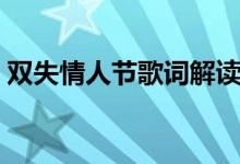 双失情人节歌词解读（双失情人节歌词全文）