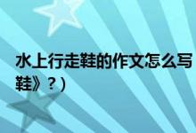 水上行走鞋的作文怎么写（怎么写仿生学作文—《水上行走鞋》?）