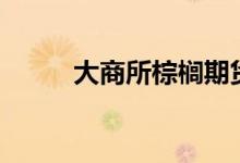 大商所棕榈期货主力合约跌超4%