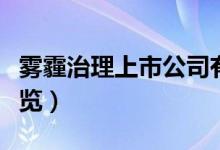 雾霾治理上市公司有哪些（雾霾治理概念股一览）