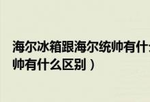 海尔冰箱跟海尔统帅有什么区别（想问下海尔冰箱与海尔统帅有什么区别）