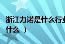 浙江力诺是什么行业的（浙江力诺主营业务是什么 ）