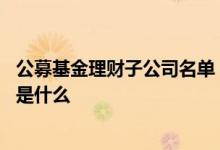 公募基金理财子公司名单 银行理财子公司和公募基金的区别是什么
