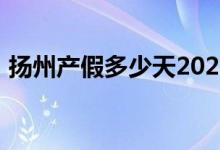 扬州产假多少天2022新规 2022年扬州产假 