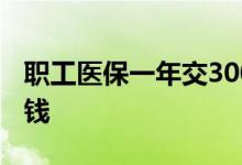 职工医保一年交3000多 职工医保一年交多少钱
