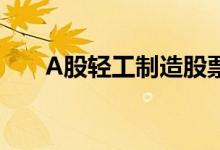 A股轻工制造股票的龙头股有哪些（）