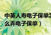 中英人寿电子保单怎么撤销（中英人寿官网怎么弄电子保单）