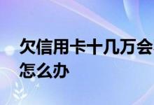 欠信用卡十几万会不会坐牢 欠信用卡十几万怎么办