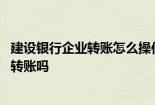 建设银行企业转账怎么操作 建设银行：我可以向外省的企业转账吗