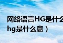 网络语言HG是什么意思（网络用语网络用语hg是什么意）