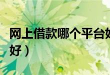 网上借款哪个平台好下款（网上借款哪个平台好）
