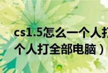 cs1.5怎么一个人打电脑（CS1.6怎么设置一个人打全部电脑）