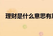 理财是什么意思有风险么 理财是什么意思
