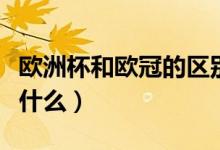 欧洲杯和欧冠的区别（欧洲杯和欧冠的区别是什么）