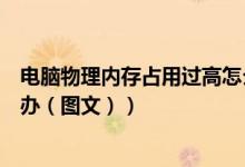 电脑物理内存占用过高怎么办（电脑物理内存占用过高怎么办（图文））