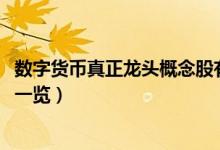 数字货币真正龙头概念股有哪些（2020数字货币概念股龙头一览）