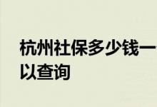 杭州社保多少钱一个月 社保缴费以后多久可以查询 