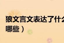 狼文言文表达了什么（狼文言文中狼的语句有哪些）
