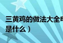 三黄鸡的做法大全电压力锅版（三黄鸡的做法是什么）