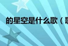 的星空是什么歌（歌词有星空的叫什么歌）