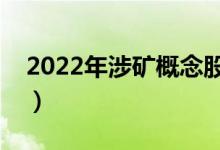 2022年涉矿概念股有那些（涉矿龙头股一览）