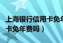 上海银行信用卡免年费（上海银行信用卡公务卡免年费吗）