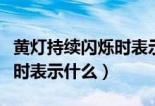 黄灯持续闪烁时表示什么情况（黄灯持续闪烁时表示什么）