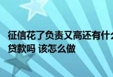 征信花了负责又高还有什么可以贷 征信花了但还款良好可以贷款吗 该怎么做