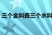 三个金叫鑫三个水叫淼（三个金叫鑫怎么读）