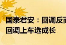 国泰君安：回调反而是较好的股票布局的机会回调上车选成长