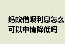 蚂蚁借呗利息怎么降低 蚂蚁借呗利息太高了可以申请降低吗