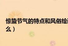 惊蛰节气的特点和风俗绘画图（惊蛰节气的特点和风俗是什么）