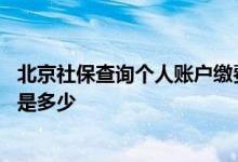 北京社保查询个人账户缴费明细查询官网 个人缴费最低标准是多少 