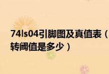 74ls04引脚图及真值表（74LS04引脚的输入电压范围及翻转阈值是多少）