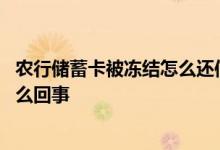 农行储蓄卡被冻结怎么还信用卡 农行储蓄卡突然被冻结是怎么回事